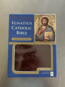 NEW Ignatius Catholic Bible-RSV-Compact Zipper (Leather / Fine Binding) SEALED - Imagen 1 de 4