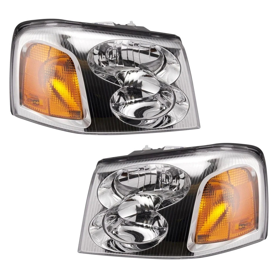 For GMC Envoy 02-09 Headlight Set Driver & Passenger Side Replacement Headlight Foto 1 de 1