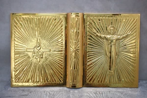 Used Gold Plated Gospel Book Cover, Made in Spain (CU591) Chalice Co. - Picture 1 of 19