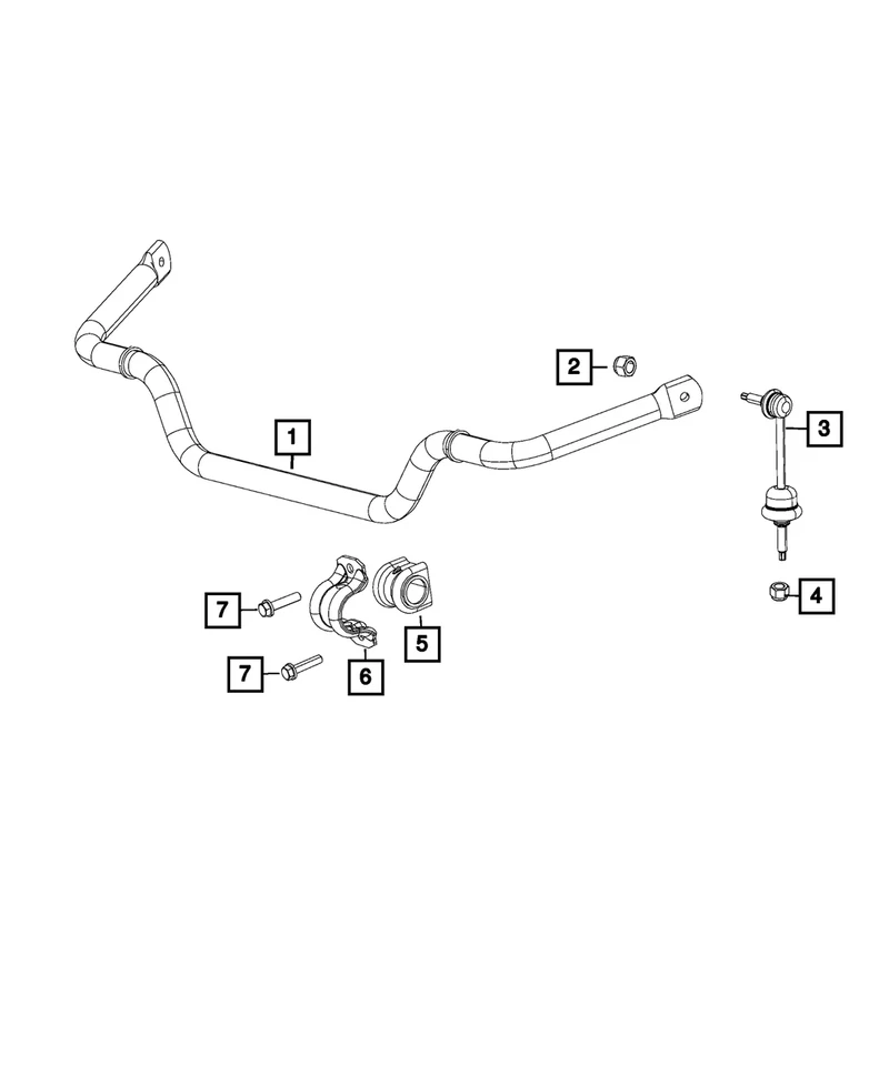 正品 Mopar 前稳定杆 68423507AB — 第 1/1 张图片