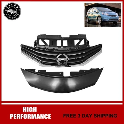 Front Upper Bumper Grille & Cover For 2014-2017 Nissan Versa Note NI1201100 - Image 1 of 4
