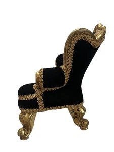 Wayne M. Kleski Gold Base Sofa Schwarz Stuhl Samt Vintage Sammler Deko Haus - Bild 1 von 17