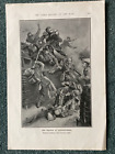 French at QUENNEVIERES, Infantry storming a German Trench. WW1, antique print