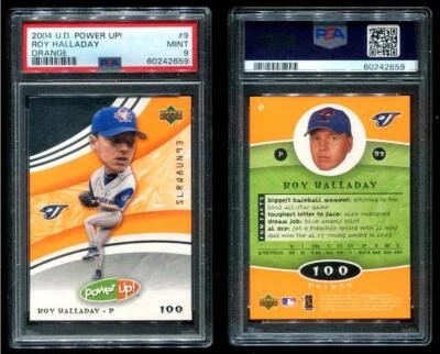 ROY HALLADAY 2004 Upper Deck Power Up Orange PSA 9 Pop 1 none higher - Image 1 of 3