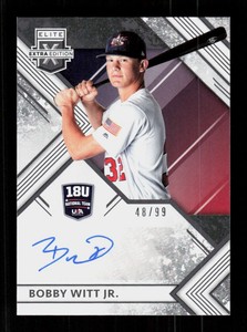 2018 Panini Elite Extra Edition #18U-BW Bobby Witt Jr. Auto #'d /99