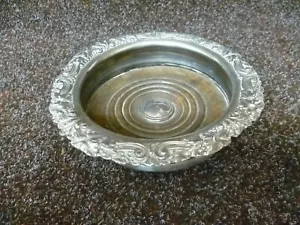 PORTABOTTIGLIE CHAMPAGNE PIATTO IN ARGENTO VITTORIANO SU RAME MAGNUM. SUPPORTO BOTTIGLIA - Foto 1 di 7