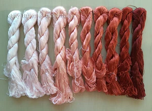 10bundle 100%natural mulberry silk,hand-dyed suzhou embroidery silk floss/thread - Picture 1 of 12