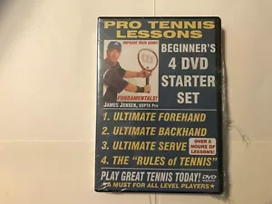 Pro Tennis Lessons Beginner's 4-DVD Starter Set by James Jensen (New) - Picture 1 of 2