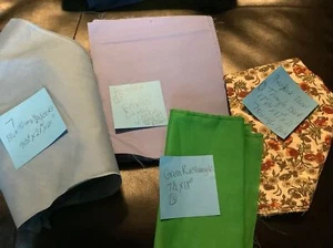 Fabric Remnants Lot Cotton Triangles/Rectangles Clean - Picture 1 of 6