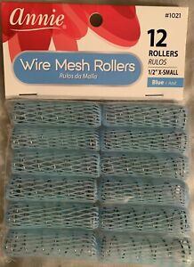 Wire Mesh Rollers 12 Pack Annie 1/2”Diameter X-Small #1021 Color Blue Easy Use
