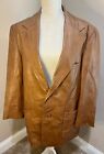 Vintage Imperial Leather Jacket Tan Men’s Size 46 Two Button long sleeve
