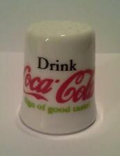 Super Nice Drink Coca Cola Sign Of Good Taste Collectible Porcelain Thimble