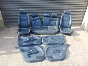 Vauxhall Astra Leather seats set Mk5 5 door 04-10 door cards interior Black - Picture 1 of 23