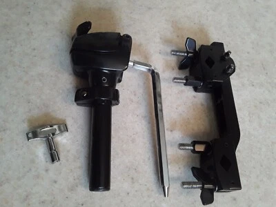 Heavy Duty Mapex Matching Hex L-rod Black Drum Arm & Dogbone Clamp Mount Bundle - Image 1 of 4