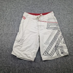 Billabong Board Shorts Mens W32 White Red Swim Trunks Surf Beach Y2K Retro - Picture 1 of 10