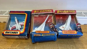 3 X Matchbox Skybusters SB-1 DHL, SB-3 Shuttle, SB-23 Supersonic Airliner - Picture 1 of 9
