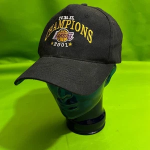 NBA Champions Los Angeles Lakers 2001 Hat Cap Black Adjustable Mens - Picture 1 of 5