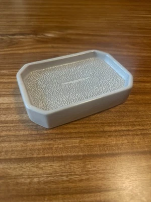 Jabonera cerámica Kassatex gris textura Shagreen Foto 1 de 2