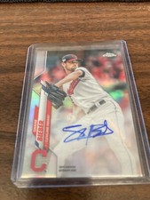 2020 Topps Chrome Update Refractor Auto #USASB Shane Bieber Cleveland Indians