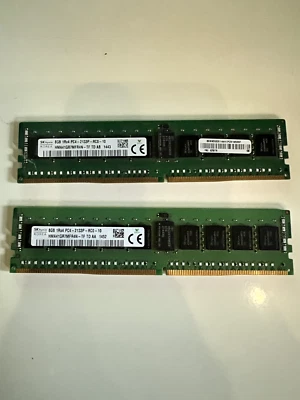 16GB (2 x 8GB) Hynix ECC REGISTERED DDR4 1Rx4 2133MHz PC4-17000 HMA41GR7MFR4N-TF - Image 1 of 4