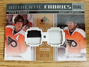 2011-12 SP Game Used Authentic Fabrics Dual Patches #AF2PH Chris Pronger/Hartnel - Picture 1 of 1