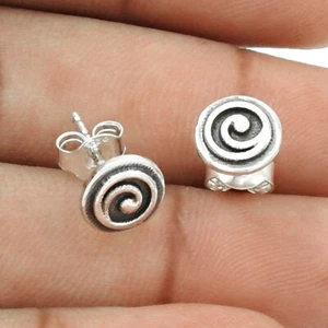 Aretes de chakra de regalo para mujer de plata de ley 925 maciza joyería artesanal P9 - Imagen 1 de 8