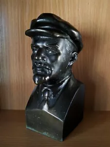 Lelin Cap Hat Bust Desktop Communism Soviet Propaganda Sculpture Anopchenko USSR - Picture 1 of 12