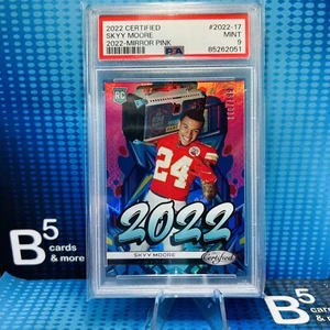 2022 Certified SKYY MOORE Graffiti Pink  170/199 Rookie RC Chiefs PSA 9 - Imagen 1 de 2
