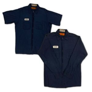 Red Kap Work Shirts 2 Pocket Solid Color Short & Long Sleeve Uniform #B