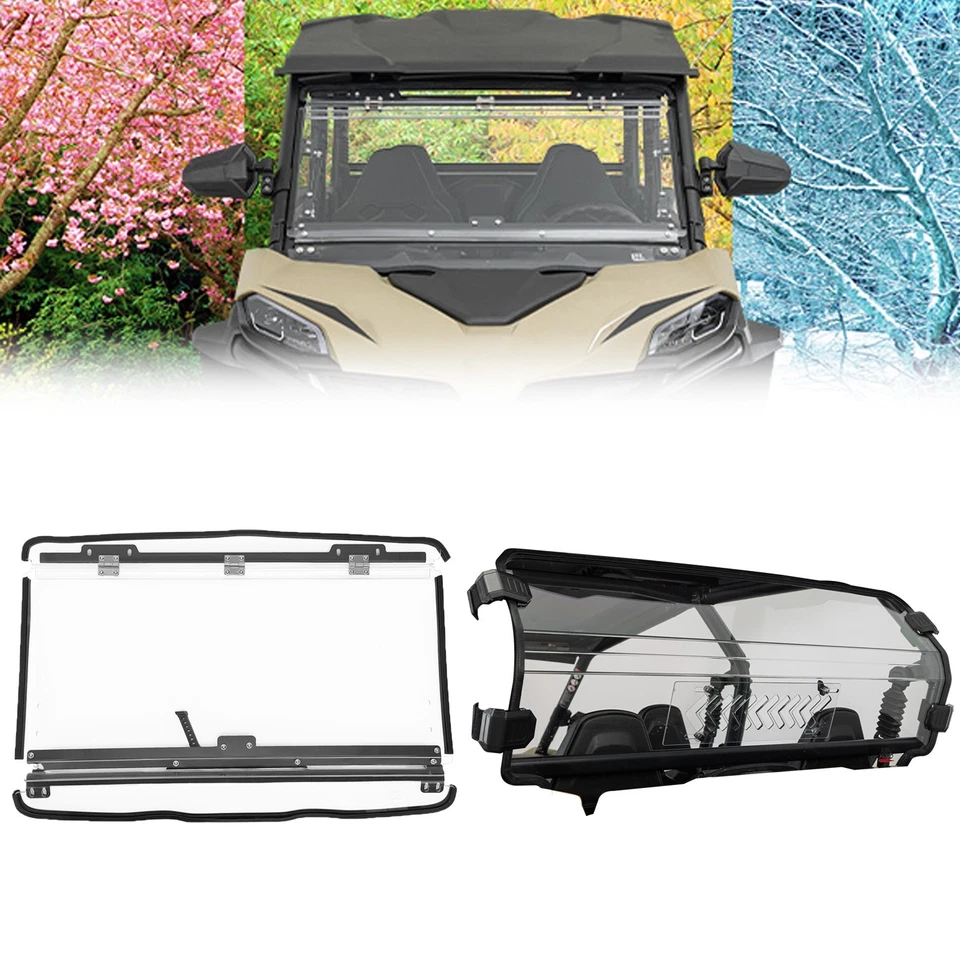 BID KEMIMOTO Hard Coated Filp Up Split Windshield for CFMOTO ZForce 950 2020-24