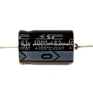 10 Stück Elektrolytkondensator GHA 1000uF 63V 105°C 2000hrs φ16x27mm Axial RoHS SC  - Bild 1 von 5