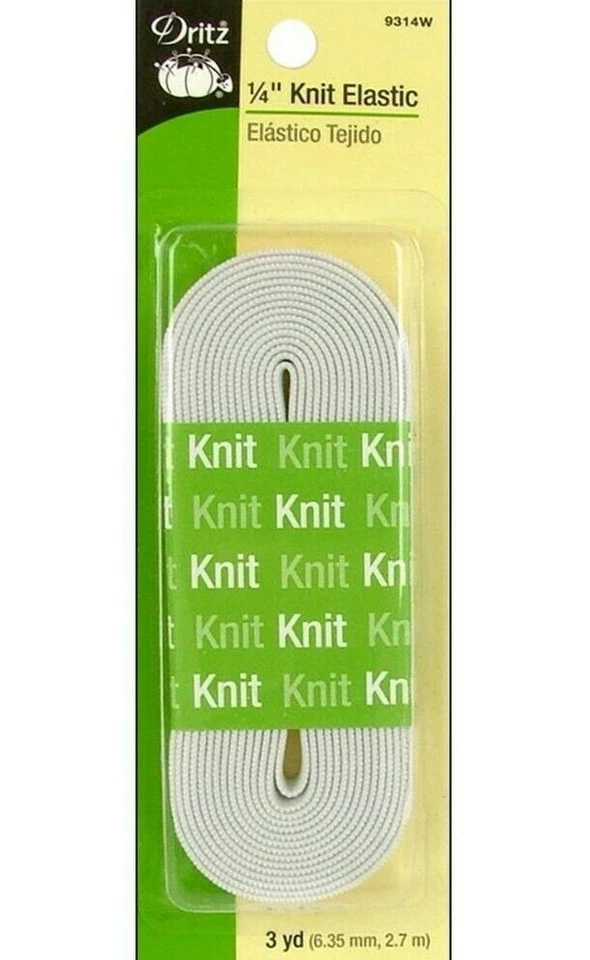 Dritz ~ (9314W) - 1/4" tejido elástico - blanco, 3 yardas Foto 1 de 1