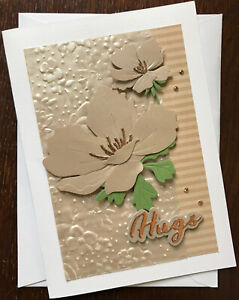 Handmade Greeting Card -  Hugs Card, Any Occasion Card, Birthday