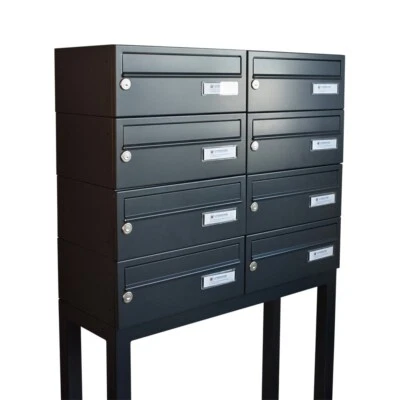 Letterboxes for Flats, Communal Post Boxes Internal LBD-015 Free Standing 8 Bank - Image 1 of 4