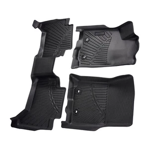 Front Floor Mats And Rear Floor Mat For Toyota Tacoma Double Cab 16-2017 Rubber - Picture 1 of 11