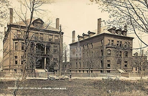 Jamaica Plain MA Massachusetts Perkins Inst. for the Blind Photo Postcard Copy - Picture 1 of 2