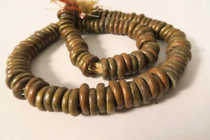 Anillos de cuentas de latón antiguos HE23 13-17 mm anillos de cuentas de cobre de latón antiguo comercio de África - Imagen 1 de 9