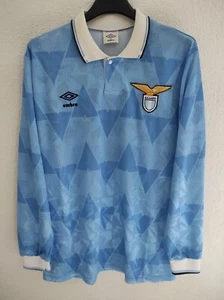 SS LAZIO 1991-1992 long sleeves camiseta shirt trikot maillot maglia umbro L - Picture 1 of 5