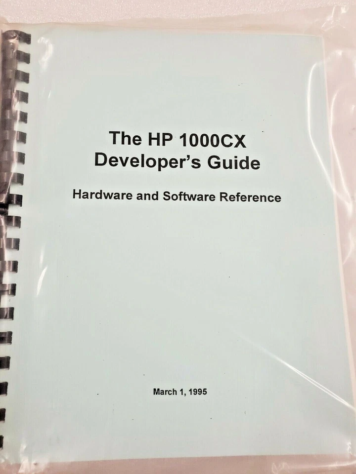 The HP 1000CX Palmtop PC Developer's Guide Hardware and Software Reference - Image 1 of 1