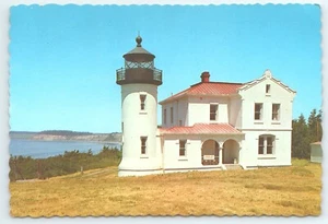 Postkarte alter Leuchtturm Fort Casey historischer State Park Whidby Island Washington - Bild 1 von 2