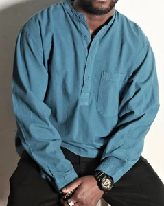 Camisa Abuelo Kaboo Medio Botón Esta es la Original Camisa Sin Cuello Compañía - Imagen 1 de 12