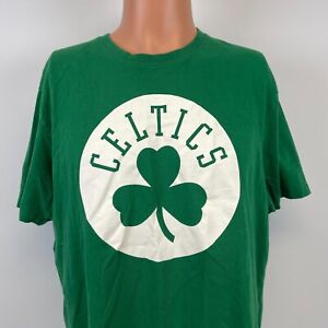 47 Brand Boston Celtics Shamrock Logo T Shirt NBA Basketball Green Size XL