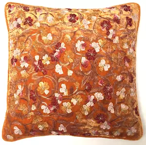 Anke Drechsel Pillow RAYMON Tangerine Metallic Embroidered Silk Velvet Kissen - Bild 1 von 19