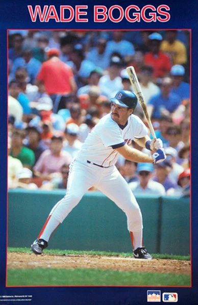 SPORTS POSTER WAREHOUSE WADE BOGGS Boston Red Sox 1988 Starline Solid-Border MLB Action 22x34 POSTER