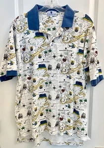 Unique! BERMUDA English Sports Shop Size L Men's Polo Shirt SPECIAL DESIGN - Picture 1 of 4