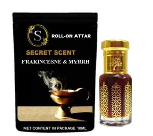 FRANKINCENSE & MYRRH Concentrated Roll-on Attar Fragrance Oil - 10ml / 0.33fl.oz - Picture 1 of 4