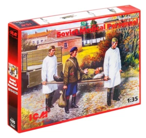 WWII Personale medico Armata Rossa Sovietica 1943-1945 4 figurine ICM 35551 scala 1/35 - Foto 1 di 3