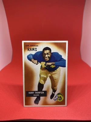 1955 Bowman # 23 Harry Thompson - Los Angeles Rams - Old Vintage Football - EX - Image 1 of 4