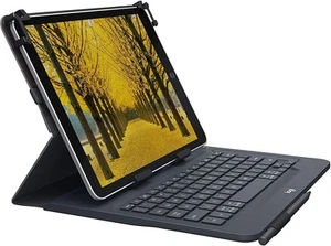 Logitech Universal Folio iPad or Tablet Case, QWERTY Italian Layout - Black - Bild 1 von 8