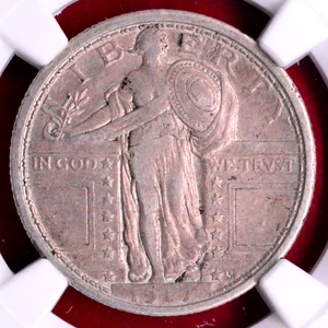 NGC VF-35! 1917 TYPE 1 STANDING LIBERTY QUARTER - Picture 1 of 3